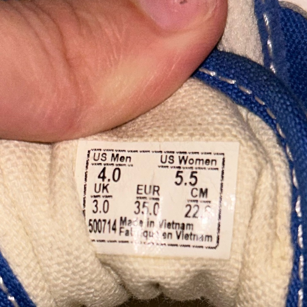 Blue Vans Size 5.5 Don’t Use Them Anymore - image 1